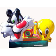 inflatable tom and duck bouncer cartoons